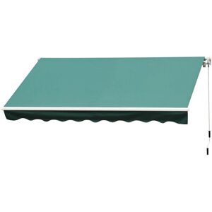 META 3m W x D 2m Retractable Patio Awning Dark Green Image