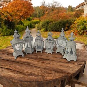 Marlow Home Co. 6 Piece Metal Lantern Set Grey 40cm H X 15cm W X 15cm D Image