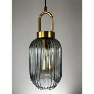 Fairmont Park Ribbed Glass Pendant Light-Clear-Long Lantern Clear Image