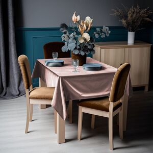 Lilijan Home & Curtain Matte Velvet Square Tablecloth Salt 132cm W x 381cm L Image