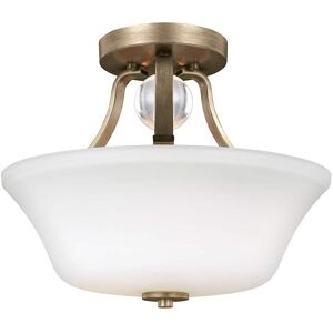 Astoria Grand Scrivner 2-Light Semi Flush Mount Sunset Gold 29.7cm H X 35.2cm W X 35.2cm D Image