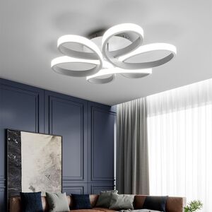Wade Logan Innsbrook Modern Acrylic Light-adjusted Petal Ceiling Light 1-Light Semi Flush Mount Light White (Undimmable) 10cm H x 74cm W x 74cm D Image