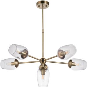 Corrigan Studio Krini 6 - Light Sputnik Chandelier Antique Brass 16cm H X 81cm W X 81cm D Image