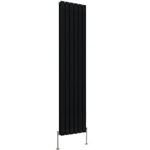 Belfry Heating Shonna Vertical Double Flat Panel Radiator Normal Black 180cm H x 40.8cm W Image