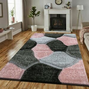 Ivy Bronx Bernfried Pink Grey Rug Grey Rectangle 200 x 290cm Image