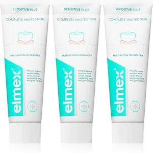 Elmex Sensitive Plus Complete Protection reinforcing toothpaste 3x75 ml Image