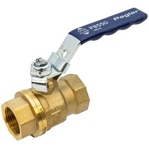 Pegler PB550PT 3/4 BSP F x F Full Bore Ball Valve – Blue Lever Handle Image