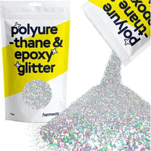 Hemway Epoxy Resin Glitter 100g / 3.5oz   Silver Holographic   Polyurethane   Tumblers   Flooring Image