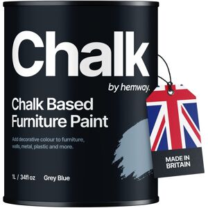 Hemway Chalk Based Furniture Paint   Grey Blue   Shabby Chic   Chalky Matt Finish Image