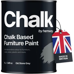 Hemway Chalk Based Furniture Paint   Old Stone Grey   Shabby Chic   Chalky Matt Finish Image