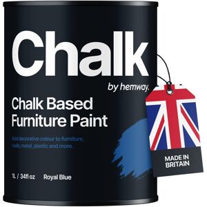 Hemway Chalk Based Furniture Paint   Royal Blue   Shabby Chic   Chalky Matt Finish Image