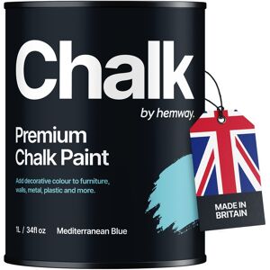 Hemway Chalk Paint   Mediterranean Blue   Shabby Chic   Furniture   Chalky Matt Finish Image