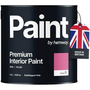 Hemway Wall Paint   Bubblegum Pink   Matt Emulsion Interior   Acrylic   Latex Image