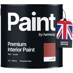 Hemway Wall Paint   Florentine Red   Matt Emulsion Interior   Acrylic   Latex Image