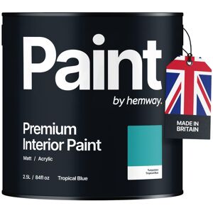Hemway Wall Paint   Tropical Blue   Matt Emulsion Interior   Acrylic   Latex Image