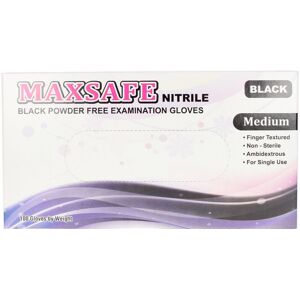 Maxsafe nitryl gloves size M #black 100 pz Image