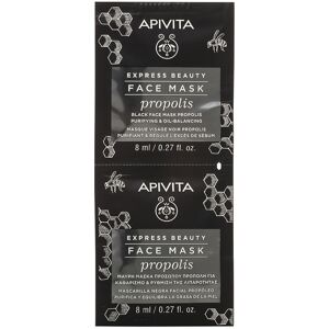 Apivita Express Beauty Mascarilla facial negra purificante y equilibrante con propóleo 2 x 8 ml Image