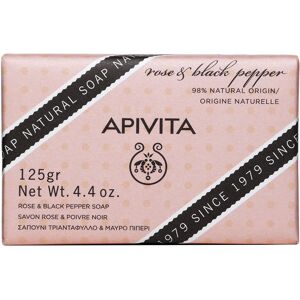 Apivita Natural Soap with rose and black pepper 125 gr Image