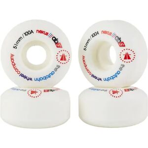 Autobahn Nexus 100A Skateboard Wheels 4-Pack (51mm - White)  - White;Red;Black Image