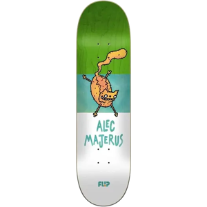 Flip Majerus Buddies Skateboard Deck (White)  - White;Blue;Green - Size: 8.5" Image