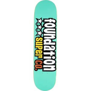 Foundation Team Skateboard Deck (3 Star Teal)  - Teal;White;Orange - Size: 7.88" Image