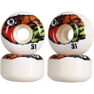 Girl Pictograph 99A Skateboard Wheels 4-Pack (51mm - White/Red/Orange)  - White;Red;Orange Image