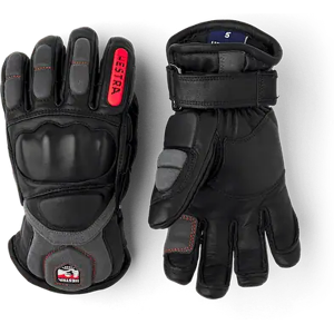Hestra Impact Racing Junior Gloves (Black)  - Black;Red - Size: 6 Image