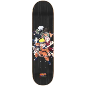 Hydroponic X Naruto Leaf Village Skateboard Deck (Black)  - Black - Size: 8" Image