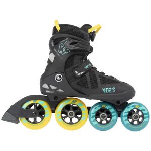 K2 VO2-S 100 Hi Lo BOA Inline Skates (Black)  - Black;Yellow;Blue - Size: 12 EU Image