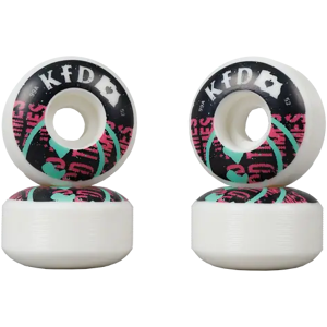 KFD DIY Skateboard Wheels 4-Pack (52mm - Teal)  - Teal;Pink;Black Image