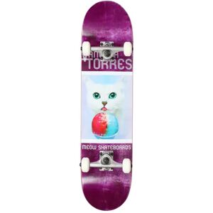 Meow Skateboards Meow Vanessa Torres Furreal Pro Complete Skateboard (Purple)  - Purple;White - Size: 7.75" Image