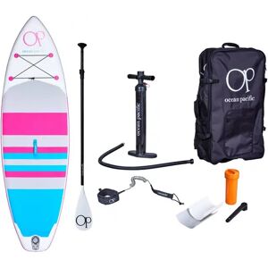 Ocean Pacific Sunset All Round 9'6 Inflatable Paddle Board (White/Grey/Pink)  - White;Grey;Pink Image