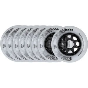 Powerslide Accel Inline Skate Wheels 8-Pack (90mm)  - Grey;Black Image