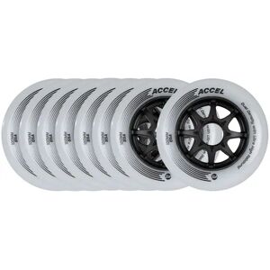 Powerslide Accel Inline Skate Wheels 8-Pack (100mm)  - Grey;Black Image