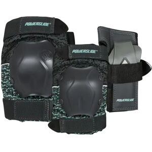 Powerslide Standard Women Skate Pads 3-pack (Black)  - Black;Teal - Size: Large Image