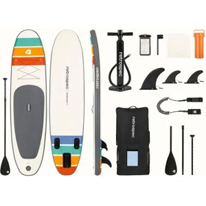 Retrospec Weekender 10' Plus Inflatable Paddle Board (Zion)  - White;Red;Teal Image