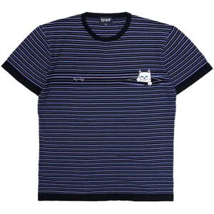 RIPNDIP Peeking Nerm Jacquard Knitted T-Shirt (Black)  - Black;Blue - Size: Small Image