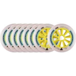 Rollerblade Hydrogen Pro Wheels 8-Pack (110mm)  - White;Yellow;Green Image