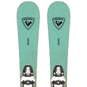 Rossignol Sender Kid + Team4 Bindings Kids Skis (Teal)  - Teal;Orange;Black Image