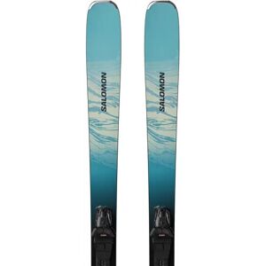 Salomon E Stance Womens 80 + M10 GW All Mountain Skis (Blue)  - Blue;White Image