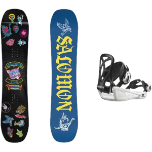 Salomon Grail board + Goodtime XS Bindings Snowboard Package (Black)  - Black;Blue;Yellow Image