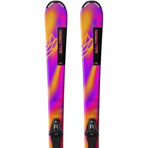 Salomon Lux M + C5 GW Junior Skis (Orange)  - Orange;Blue Image
