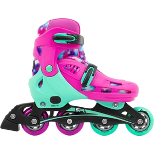 SFR Cyclone II Girls Inline Skates (Tie-dye)  - Pink;Green;Black - Size: 12C-2 EU Image