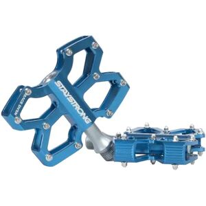 Stay Strong Axis Mini Pedale Black BMX Pedals (Blue)  - Blue Image