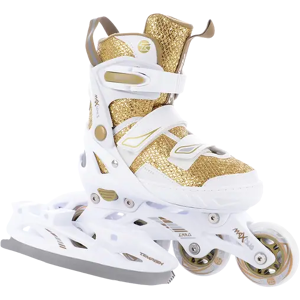 Tempish Enbo Duo Adjustable Girls Inline Skates (Gold)  - Gold;White - Size: 1-3.5 EU Image