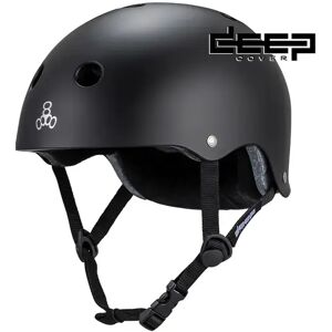 Triple Eight Deep Cover Helmet (Black Mat)  - Black - Size: Extra Large Image