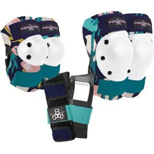 Triple Eight Skate Pads 3-pack (Floral)  - Green;White;Blue - Size: Large Image