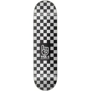 Vol.1 Checker Skateboard Deck (Black)  - Black;White - Size: 8.25" Image