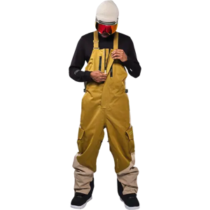 Whitespace 2L Cargo Insulated Bib Snow Pants (Taupe Green Khaki)  - Green - Size: Large Image