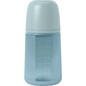 Suavinéx Colour Essence Baby Bottle Silicone SX Pro Teat 240mL Blue M: Medium Flow Image